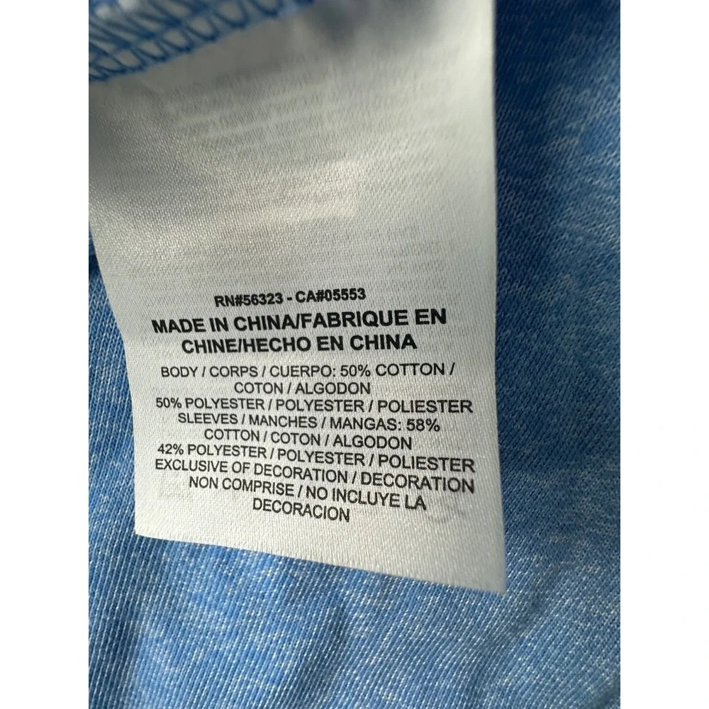 Nike UNC Tar Heels Mens XXL Blue Carolina Athletic Cut T-Shirt FA180104NIG
